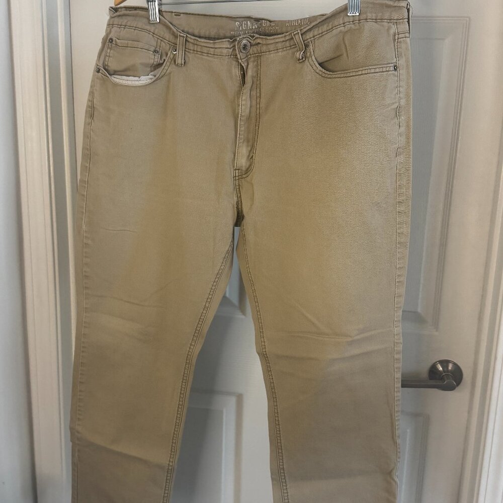 Levi Strauss & Co Signature Tan Athletic Taper Jeans 40x30